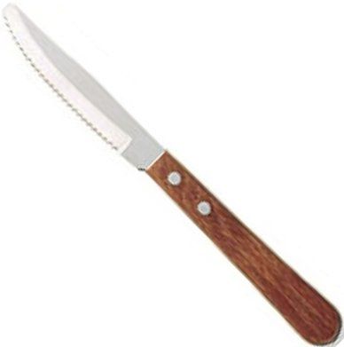 Walco 960527 Stainless Steak Knife, 3 3/4-Inch SS Blade, Round Tip, Pakka Wood Handle, Price per Dozen, Case Pack 2 Dozen, Sold by the Case (960-527 960 527)