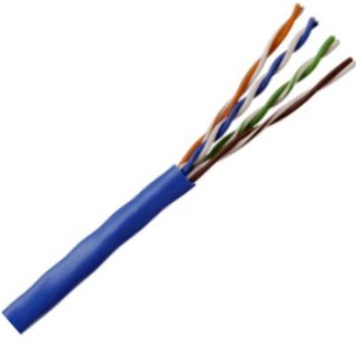 Coleman Cable 96262-46-06 CAT5e 24/4pr Cable, Blue; ETL Verified, Tested to 350 MHz, 4 Pairs, CM UL Type, 1000 Feet Box (46); Mutual Capacitance Nominal 4.4nF/100m; DC Resistance (Ohms/100m @ 20C) Max 8.9; Delay Skew Max 45ns/100m; Velocity of Propagation; Non-Plenum 70%, Plenum 72%; Input Impedance (Ohms @ 1-100 MHz) 100 +/- 15 (962624606 9626246-06 96262-4606 96262-46 9626246 96262)