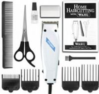 Wahl 9633-502 HomePro 10-Piece Haircut Kit, High-carbon steel blades are precision ground to stay sharp longer, Four guide combs (1/8", 1/4", 3/8" and 1/2")for different lengths and styles, Single-cut clipper, Blade guard, UPC 043917222752 (9633502 9633 502 963-3502 96-33502) 