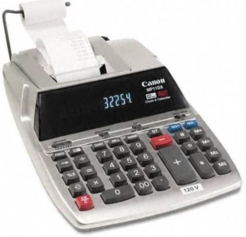 Canon 9637A002 MP-11DX Printing Calculator, Prints up to 3.7 lines per second, 2 color, 12-digit display, Markup/markdown, grand total and item count functions (9637-A002 9637 A002 MP11DX MP 11DX)