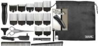 Wahl 9639-808 Haircut & Beard 22-Piece Hair Cutting Kit; Includes: Clipper, Blade Guard, Soft Storage Case, Styling Comb, Barber Comb, Beard Comb, Cleaning Brush, Blade Oil, Scissors, Charger, 12 Guide Combs (1.5mm, 3mm, 4.5mm, 6mm, 10mm, 13mm, 16mm, 19mm, 22mm, 25mm, Left Ear Taper and Right Ear Taper) and Instructions; UPC 043917963556 (9639808 9639 808 963-9808)  