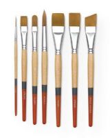 Princeton 9650AS-075 Snap! Golden Taklon Short Handle Brush Watercolor and Acrylic Brush Angle Shader .75; Holds lots of color, points well, and has good snap with attractive, bold tri-color handle; Good quality, economically priced; Shipping Weight 0.04 lb; Shipping Dimensions 7.5 x 0.5 x 0.5 in; UPC 757063965134 (PRINCETON9650AS075 PRINCETON-9650AS075 SNAP!-9650AS-075 PRINCETON/9650AS075 9650AS075 ARTWORK PAINTING) 