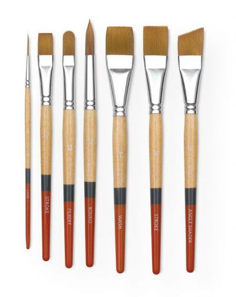 Princeton 9650R-10 Snap! Golden Taklon Short Handle Brush Watercolor and Acrylic Brush Round 10; Holds lots of color, points well, and has good snap with attractive, bold tri-color handle; Good quality, economically priced; Shipping Weight 0.04 lb; Shipping Dimensions 8.00 x 0.5 x 0.5 in; UPC 757063965110 (PRINCETON9650R10 PRINCETON-9650R10 SNAP!-9650R-10 PRINCETON/9650R10 9650R10 ARTWORK PAINTING)