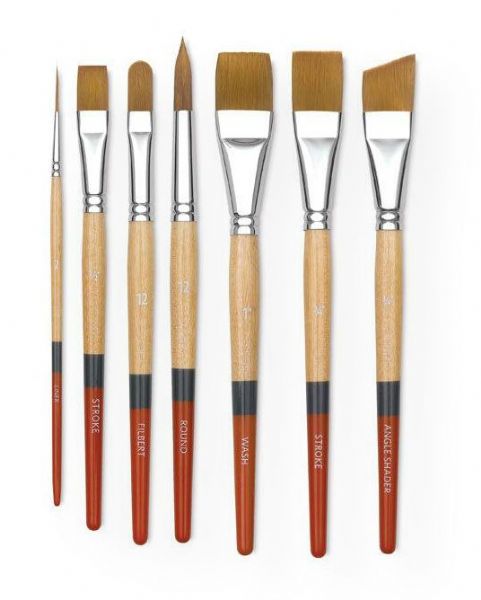 Princeton 9650R-12 Snap! Golden Taklon Short Handle Brush Watercolor and Acrylic Brush Round 12; Holds lots of color, points well, and has good snap with attractive, bold tri-color handle; Good quality, economically priced; Shipping Weight 0.04 lb; Shipping Dimensions 8.00 x 0.5 x 0.5 in; UPC 757063965127 (PRINCETON9650R12 PRINCETON-9650R12 SNAP!-9650R-12 PRINCETON/9650R12 9650R12 ARTWORK PAINTING)