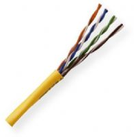 Coleman Cable 966956-16-02 Plenum 24 AWG/4 Pair Category 5e CMP Cable, Yellow, 1000 feet Reel, 24 AWG Solid Bare Copper, Solid FEP Dielectric, Each pair has different lay length for cross-talk prevention and ripcord added, PVC Jacket, UPC 029892258184 (9669561602 966956-1602 96695616-02) 
