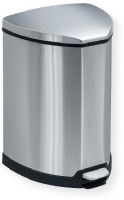 Safco 9685SS Stainless Step-On 4 Gallon Receptacle Stainless Steel, Stainless Steel finish, Steel Material, Rigid plastic liner with a built in bag retainer, Lid closes slowly and quietly, 10.75" W x 10.75" D x 20.50" H Overall, Stainless Steel Finish, UPC 073555968507 (9685SS 9685-SS 9685 SS SAFCO9685SS SAFCO-9685SS SAFCO 9685SS) 