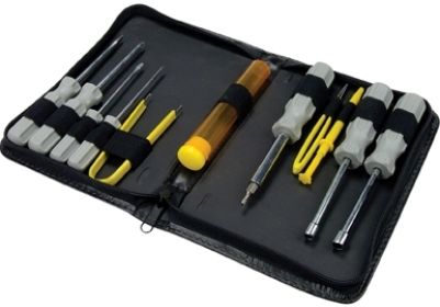 Aidata 9701A PC Tool Kits, 12-piece tools per set with vinyl zipped case (9701-A 9701 A)