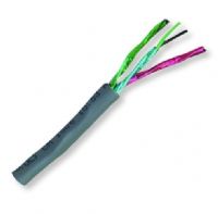 BELDEN9728060500, Model 9728, 24 AWG, 4-Pair, Low Capacitance Computer EIA RS-232, RS-422, Digital Audio Cable; Chrome; 24 AWG stranded tinned copper conductors; Datalene insulation; Twisted pairs; Individually Beldfoil shielded each with 24 AWG stranded tinned copper drain wire; Overall PVC jacket; CM-Rated; UPC 612825257516 (BELDEN9728060500 TRANSMISSION CONNECTIVITY WIRE PLUG) 
