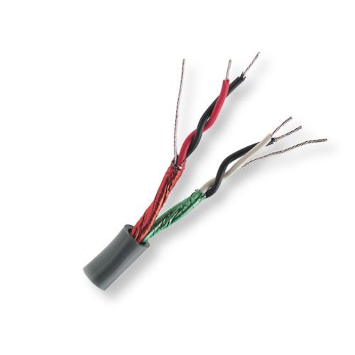 BELDEN97290601000, Model 9729, 24 AWG, Computer EIA RS-232/422, Digital Audio Cable; Chrome Color; 24 AWG stranded Tinned copper conductors; Datalene insulation, Twisted pairs; Individually Beldfoil shielded with 24 AWG stranded Tinned copper drain wire; PVC jacket; UPC 612825257547 (BELDEN97290601000 TRANSMISSION CONNECTIVITY SOUND ELECTRICITY)