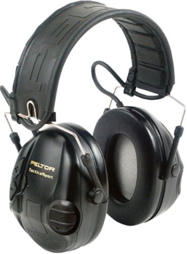 3M 97451-00000 Peltor Tactical Sport Earmuff Hearing Protection; ASIC technology for cleaner more refined audio reproduction; Loud sounds are suppressed; Padded, adjustable, stainless steel headband; Liquid/gel filled ear cushions; Batteries last 500 hours; Interchangeable black/orange ear cup covers; UPC 078371974510 (9745100000 97451 00000)