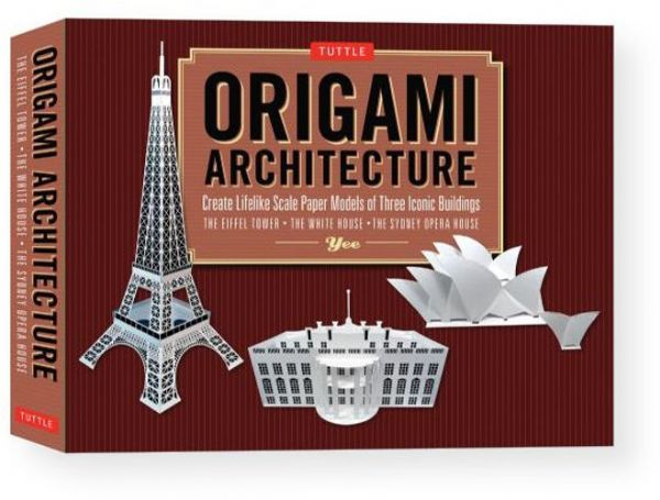 Tuttle 978-4-8053-1243-8 Origami Architecture Kit; This extraordinary boxed architectural kit contains 18 sheets of high quality, 7.5