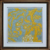 Bassett Mirror 9800-973BEC Contempo Custom Buttercup II Framed Art, Silver Leaf Frame, 30" W x 30" H, One of our contemporary and modern-styled framed art that will work in almost any decor, UPC 036155288758 (9800973BEC 9800-973BEC 9800 973BEC 9800973B 9800-973B 9800 973B) 