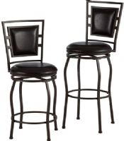 Linon 98321MTL-01-KD Townsend Three Piece Adjustable Stool Set; Perfect for adding seating to a home bar, kitchen island or pub set; Adjustable legs and swivel capability add versatility to this piece, allowing you to easily change the height and position of the seat; 275 lbs weight capacity; UPC 753793903804 (98321MTL01KD 98321MTL01-KD 98321MTL-01KD) 