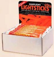 Coghlans 9837BD Lightstick Display - Orange (Bulk); 50 Piece bulk display with header display included; Duration 12 hr. (9837BD 9837-BD 983-7BD 9837B 9837)