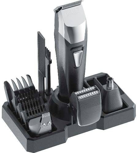 Wahl 9860-700 GroomsMan Pro Rechargeable Grooming Kit; Provides you with all the tools you need for your look,; Detachable blades make it a simple to go from Trimming to Shaving to Detailing without using 3 different products; Trimmer and guides make getting your perfect look easy and flawless; 3 Interchangeable heads (Trimmer, dual shaver and detail); UPC 043917986067 (9860700 9860 700 986-0700)