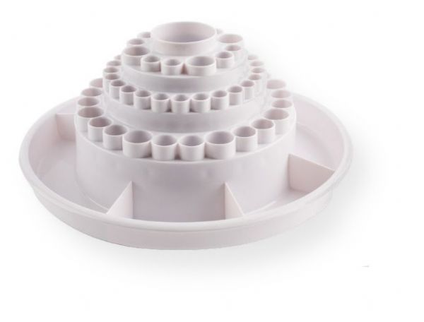 Alvin 9893-1 Plastic Spin-O-Tray White Organizer, 10