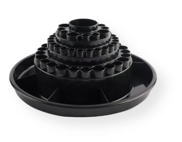 Alvin 9893-2 Plastic Spin-O-Tray Black Organizer, 10.5