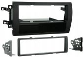 Metra 99-2006 Cadillac CTS 2003-2007 and SRX 2004-2006 Radio Installation Panel, Designed specifically for the installation or two single-DIN radios, Interchangeable design allows recessed DIN opening to be above or below the pocket, Metra patented quick release snap-in ISO mount system with custom trim ring, Recessed DIN opening, High-grade ABS plastic contoured and textured to compliment factory dash, Painted matte black to match OEM color and finish, UPC 086429145898 (992006 9920-06 99-2006) 