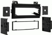 Metra 99-3043 Chevrolet S10 and T10 Pickup GMC Sonoma 1994-1997 Radio Installation Panel, DIN and ISO DIN unit provisions, Factory pocket provisions, Quick conversion from DIN to 2-shaft with snap-in style shaft supports, Includes a DIN opening with adjustable depth feature, Specially designed for ISO mount radio with ISO trim ring, Radio side support is provided by our patented Side Arm Support System, UPC 086429010004 (993043 9930-43 99-3043) 
