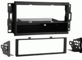 Metra 99-3527 Pontiac Grand Prix 2004-2008, DIN Head Unit Provision with Pocket, ISO DIN Head Unit Provision with Pocket, Holds either DIN or ISO DIN units, Metra patented Snap-In ISO Support System with ISO trim ring, Full-depth pockets that hold plenty of stuff, Recessed DIN radio opening, High-grade ABS plastic, UPC 086429106110 (993527 9935-27 99-3527) 