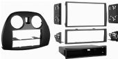 Metra 99-7010 Mitsu Eclipse 06-12 DIN/DDIN Mounting Kit, Designed specifically for the installation of double DIN radios or two single DIN radios, Metra patented quick release snap in ISO mount system with custom trim ring, Recessed DIN opening, Removable oversized storage pocket with built-in radio supports, Allows retention of factory climate controls in their original location, High grade ABS plastic painted gray contoured textured to compliment factory dash, UPC 086429153718 (997010 99-7010) 