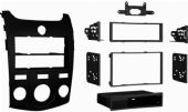 Metra 99-7338B Kia Forte 10-13 DIN/DDIN Black Mounting Kit, DIN Head unit provisions with pocket; ISO DIN Head unit provision with pocket; DDIN Head unit provision; Painted to match factory color and finish; Painted to match factory dash: 99-7338B=Matte Black, 99-7338S=Silver, 99-7338HG=High Gloss Black; UPC 086429225422 (997338B 9973-38B 99-7338B) 