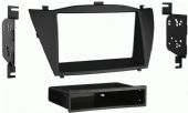 Metra 99-7341B Hyundai Tucson 10-Up DIN/DDIN Multi Kit, ISO DIN Head Unit Provision With Pocket, DDIN Head Unit Provision, Painted Matte Black To Match Factory Dash, WIRING & ANTENNA CONNECTIONS (Sold Separately), 70-7304 2010 Kia/Hyundai Harness, UPC 086429223336 (997341B 9973-41B 99-7341B) 