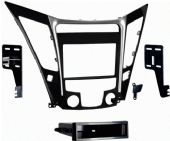 Metra 99-7342 Hyundai Sonata 2011-2013 Mounting Kit, ISO DIN Radio Provision with Pocket, Double DIN Radio Provision, Painted Black and Silver to Match Factory Dash, Applications: Hyundai Sonata 2012-2013 Without OE Navigation, Hyundai Sonata GLS 2011 Without OE Navigation, Hyundai Sonata SE 2011 Without OE Navigation, UPC 086429245512 (997342 9973-42 99-7342) 