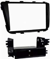 Metra 99-7347B Hyundai Accent 12-Up DIN&DDIN Mounting Kit, ISO DIN head unit provision with pocket, Double DIN head unit provisions, Painted black to match factory finish, WIRING & ANTENNA CONNECTIONS (sold separately), Wiring Harness: 70-7304 - Kia/Hyundai harness 2010-up, Antenna Adapter: Not Required, UPC 086429258550  (997347B 9973-47B 99-7347B) 