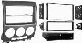 Metra 99-7509 Mazda 5 06-Up DIN&DDIN Kit, Designed specifically for the installation of double DIN radios or two single DIN radios., Metra patented Quick Release Snap In ISO mount system with custom trim ring., Painted silver contoured and textured to compliment factory dash., Removable oversized storage pocket with built in radio supports, UPC 086429174966 (997509 9975-09 99-7509) 