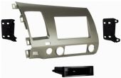 Metra 99-7871T Honda Civic 2006-2011 Taupe DIN/DDIN Mount Kit, Double DIN trim plate and brackets, Metra patented Quick Release Snap In ISO mount system with custom trim ring, Recessed DIN opening, Removable oversized storage pocket with built in radio supports, Painted to match factory taupe color (taupe is a brownish grey color), UPC 086429161720 (997871T 9978-71T 99-7871T) 
