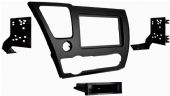Metra 99-7882B Honda Civic 13-Up SDIN Black, ISO DIN Radio Provision with Pocket, Painted Matte Black, Wiring and Antenna Connections (Sold Separately), 70-1729 Acura/Honda Wiring Harness, 70-1730 Acura/Honda Amplifier Interface Harness, 40-HD11 Acura/Honda Antenna Adapter, UPC 086429281114 (997882B 9978-82B 99-7882B) 