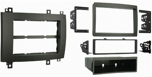 Metra 99-2006G Cadillac CTS 2003-2007 and SRX 2004-2006 Radio Installation Panel, Designed specifically for the installation or two single-DIN radios, Interchangeable design allows recessed DIN opening to be above or below the pocket, Metra patented quick release snap-in ISO mount system with custom trim ring, Recessed DIN opening, High-grade ABS plastic contoured and textured to compliment factory dash, Painted to match gray OEM color and finish, UPC 086429145898 (992006G 9920-06G 99-2006G)