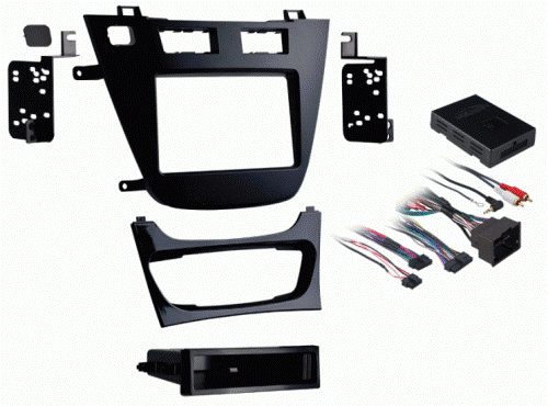 Metra 99-2203B Buick Regal 2011-12 SDIN DDIN Mounting Kit, ISO DIN Radio Provision, Double DIN Radio Provision, 99-2023B in Black, 99-2023BR in Brown, Provision For Start Button, Applications: 11-12 Buick Regal without OE Navigation or Color Display, Wiring and Antenna Connections (Sold Separately), 40-EU55 European Antenna Adapter, Harness Included, UPC 086429273492 (992023B 9920-23B 99-2023B)