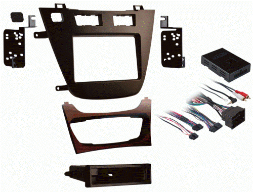 Metra 99-2023BR Buick Regal 2011-12 SDIN DDIN Mounting Kit, ISO DIN Radio Provision, Double DIN Radio Provision, 99-2023B in Black, 99-2023BR in Brown, Provision For Start Button, Applications: 11-12 Buick Regal without OE Navigation or Color Display, Wiring and Antenna Connections (Sold Separately), 40-EU55 European Antenna Adapter, Harness Included, UPC 086429273485 (992023BR 992023-BR 99-2023BR)