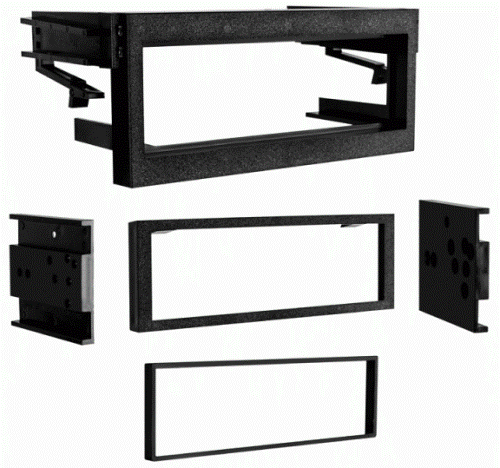 Metra 99-3002 Cadillac Chevrolet GMC Truck Multi-Kit 1995-2005 Radio Installation Panel, DIN and ISO DIN radio provisions, Various mounting depth alternatives, Quick conversion from DIN to 2-shaft with snap-in style shaft supports, Includes a recessed DIN opening., Specially designed for ISO mount radio with ISO trim ring., Radio side support is provided by our patented Side Arm Support System, UPC 086429018031 (993002 9930-02 99-3002)