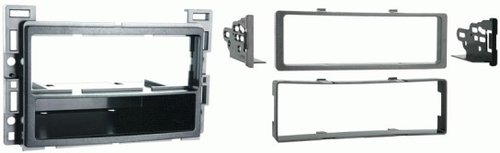 Metra 99-3302S DIN dash kit with pocket for GM/Pontiac/ Saturn 05-12, New OEM matched finish, Metra patented Snap-In ISO Support System, Oversized-under radio pocket, Recessed DIN mount, ISO trim ring, Contoured to match factory dashboard, High-grade ABS plastic, Comprehensive instruction manual, All necessary hardware for easy installation, Painted Silver to match factory finish, UPC 086429247509 (993302S 9933-02S 99-3302S)