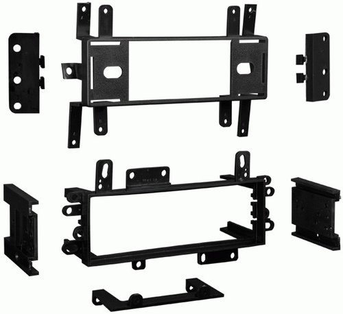 Metra 99-5700 Ford Lincoln Merc Jeep Eagle AMC Mazda Nissan 1975-1996 Installation kit, This radio installation kit allows you to install a DIN/ ISO DIN and shaft radio in select vehicles., Fits all DIN radios, Bracket system allows recessed or flush mounting of any radio, Radio side support is provided, Wire Harness and antenna adapters (sold separately), UPC 086429029853 (995700 9957-00 99-5700)