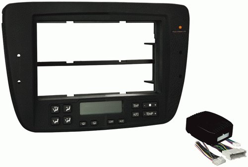 Metra 99-5719 Taurus Sable 04-07 Elecairbagt, Double DIN radio provision, ISO stacked radio provision, Painted a scratch resistant matte black finish, Integrated climate controls, Backlit soft touch rubber buttons with laser etched climate icons, LCD display to show status, All harnesses and antenna adapters included, Includes airbag indicator light, UPC 086429213238 (995719 9957-19 99-5719)