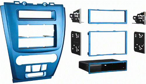 Metra 99-5821BL Ford Fusion - Mercury Milan 2010-2011 kit w/ Bezel, DIN Head Unit Provision with Pocket, ISO DIN Head Unit Provision with Pocket, Double DIN Head Unit Provision, ISO Stacked Head Unit Provision, Painted blue (995821BL 9958-21BL 99-5821BL)