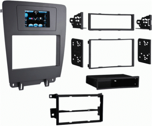 Metra 99-5826CH Ford Mustang 2010-UP Mounting Kit All with LCD Screen, ISO DIN Head unit provision with pocket., DIN Head unit provision with pocket, DDIN Head unit provision., Painted charcoal to match factory finish, Touchscreen climate controls, APPLICATIONS: FORD MUSTANG 2010-UP With or Without Navigation, UPC 086429257690 (995826CH 9958-26CH 99-5826CH)