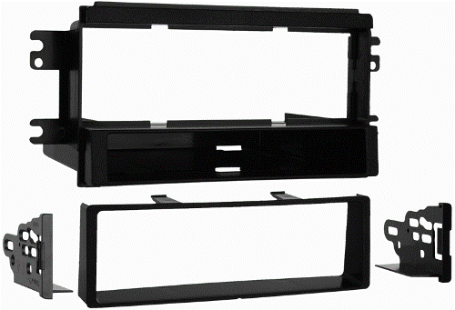 Metra 99-7318 Kia Spectra 2005-2006 Installation Kit, DIN Head Unit Provision, Metra patented Quick Release snap in ISO mount system with custom trim ring, Storage pocket with built in radio supports below the radio opening, High grade ABS plastic contoured and textured to compliment factory dash, Comprehensive instruction manual, All necessary hardware for easy installation, UPC 086429142330 (997318 9973-18 99-7318)