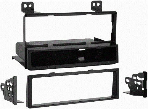 Metra 99-7323 Kia Sedona/Hyun Ent 06-Up DIN Kit, Metra patented Quick Release Snap In ISO mount system with custom trim ring, Built in oversized storage pocket with built in radio supports, Comprehensive instruction manual, Recessed DIN opening, Contoured and textured to match factory dash, UPC 086429160556 (997323 9973-23 99-7323)