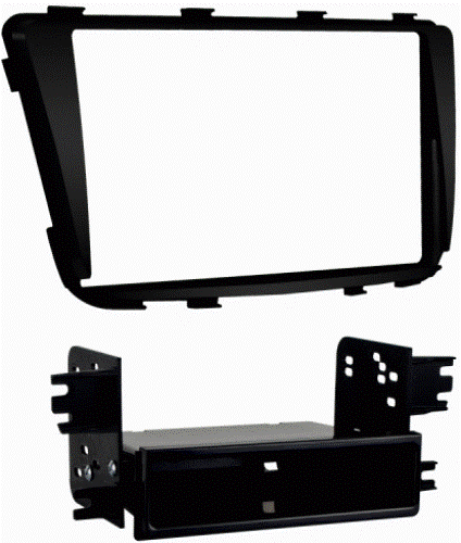 Metra 99-7347B Hyundai Accent 12-Up DIN&DDIN Mounting Kit, ISO DIN head unit provision with pocket, Double DIN head unit provisions, Painted black to match factory finish, WIRING & ANTENNA CONNECTIONS (sold separately), Wiring Harness: 70-7304 - Kia/Hyundai harness 2010-up, Antenna Adapter: Not Required, UPC 086429258550  (997347B 9973-47B 99-7347B)
