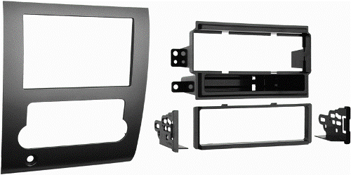 Metra 99-7424 Nissan Titan 2008-12 DIN Kit, Custom design allows the retention of the factory climate controls and passenger airbag light in their original location, Removable oversized storage pocket, Metra patented quick release snap in ISO mount system, Recessed DIN opening, Painted silver contoured and textured to match factory dash, Comprehensive instruction manual, All necessary hardware included for easy installation, UPC 086429173266 (997424 99-7424 99-7424)