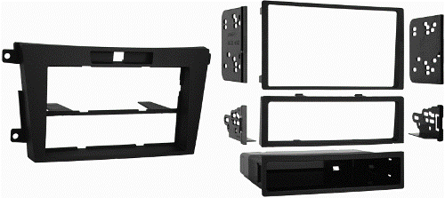 Metra 99-7508 Mazda CX7 2008 Mount Kit, Designed specifically or the installation of double DIN radios or two single DIN radios, Metra patented Quick Release Snap in ISO mount system with custom trim ring, Recessed DIN opening, High grade ABS plastic painted matte black contoured and textured to compliment factory dash, Removable oversized storage pocket with built in radio supports, UPC 086429173228 (997508 9975-08 99-7508)