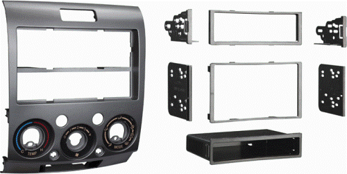 Metra 99-7517S Mazda BT-50/Ford Ranger (not for North American models) Dash Kit, DIN Head Unit Provisions With Pocket, ISO DIN Head Unit Provision With Pocket, DDIN Head Unit Provisions, ISO Stacked Head Unit Provisions, Painted Silver To Match Factory Finish, WIRING & ANTENNA CONNECTIONS (Sold Separately), 70-7903 - Mazda 2001-Up Wire Harness, UPC 086429222759 (997517S 9975-17S 99-7517S)