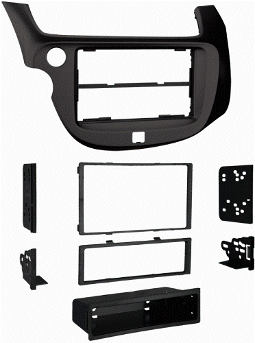 Metra 99-7877B Honda Fit 09-13 DIN/DDIN Mount Kit Blk , DIN Radio Provision with Pocket, ISO Mount Radio Provision with Pocket, Double DIN Radio Provision, Stacked ISO Mount Units Provision, Painted Black To Match Factory Dash, 99-7877S Is the Silver Version, Wiring and Antenna Connections (Sold Separately), 70-1729 08-Up Acura/Honda Wiring Harness, 40-HD10 05-Up Acura/Honda Antenna Adapter, UPC 086429280568 (997877B 9978-77B 99-7877B)