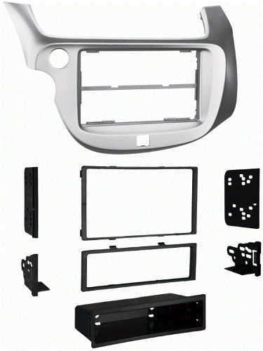 Metra 99-7877S Honda Fit 09-13 DIN/DDIN Mount Kit Silvr, DIN Radio Provision with Pocket, ISO Mount Radio Provision with Pocket, Double DIN Radio Provision, Stacked ISO Mount Units Provision, Painted Black To Match Factory Dash, 99-7877B Is the Silver Version, Wiring and Antenna Connections (Sold Separately), 70-1729 08-Up Acura/Honda Wiring Harness, 40-HD10 05-Up Acura/Honda Antenna Adapter, UPC 086429190713 (997877S 9978-77S 99-7877S)