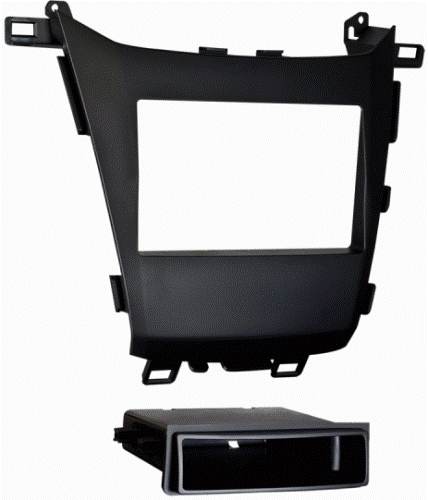 Metra 99-7880B Honda Odyssey 2011-Up DIN/DDIN Kit, ISO DIN head unit provision with pocket, DDIN head unit provisions, Painted matte black to match factory finish, WIRING & ANTENNA CONNECTIONS (Sold Separately), Wiring Harness: 70-1729  Honda harness 2008-up / 70-1730  Honda Premium Audio Integration harness 2008-up, Antenna Adapter: 40-HD11  Honda antenna adapter 2009-up, UPC 086429248339 (997880B 9978-80B 99-7880B)